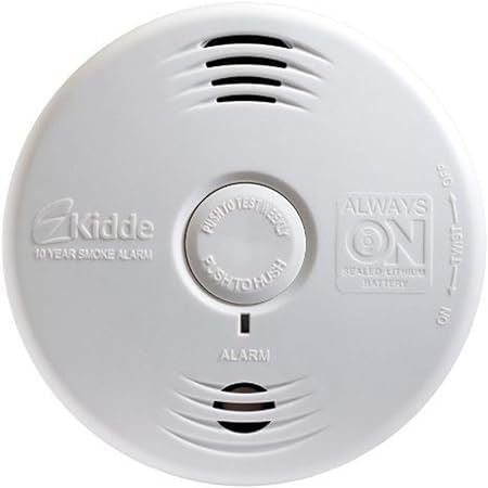 Kidde Smoke Detector, 10-Year Battery, Photoelectric Sensor Smoke Alarm, White