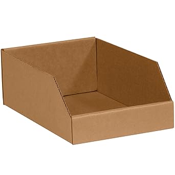 Aviditi Corrugated Cardboard Storage Bins, 10