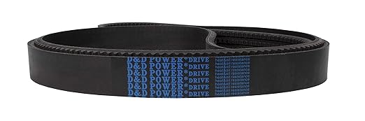 D&D PowerDrive 4RBX158 Cogged Banded V Belt, 4 Bands, Rubber