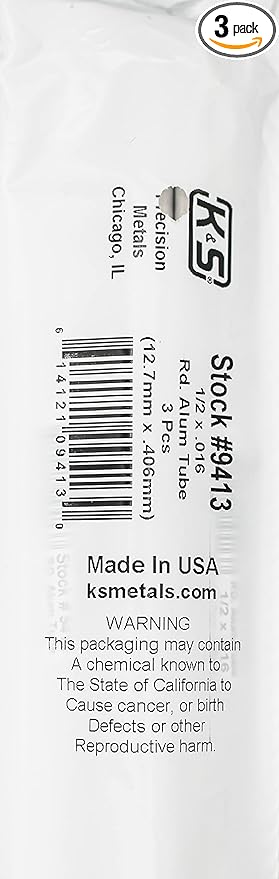 K&S K & S 9413 Round Aluminum Tube, 1/2