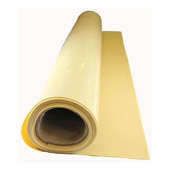 Rubber Sheet, Gum, Rubber Width 4 in, Rubber Length 2 ft, Rubber Thickness 1 in, 40A, Adhesive Backing