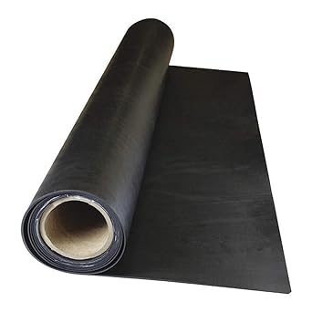 Rubber Sheet, Buna-N, Rubber Width 10 in, Rubber Length 2 ft, Rubber Thickness 1/4 in, 40A, Plain Backing