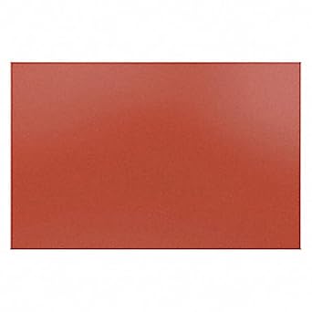 Rubber Sheet, Silicone, Rubber Width 10 in, Rubber Length 3 ft, Rubber Thickness 1/32 in, 40A, Plain Backing