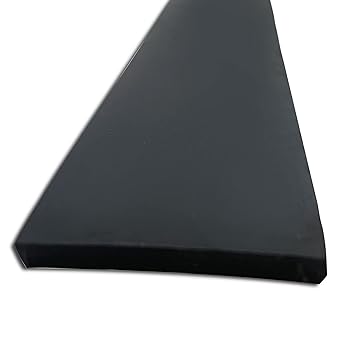 Rubber Sheet, Neoprene, Rubber Width 6 in, Rubber Length 2 ft, Rubber Thickness 1/2 in, 60A, Plain Backing