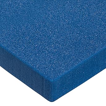 Cross Linked Polyethylene Foam Sheet, Blue, 4 lbs/cu. ft., 1/2 in Thick x 12 in Wide x 24 in Long