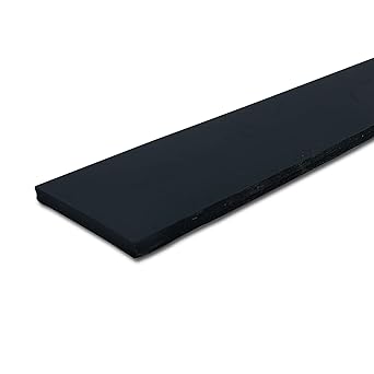 Rubber Sheet, Buna-N, Rubber Width 2 in, Rubber Length 2 ft, Rubber Thickness 1/4 in, 70A, Plain Backing