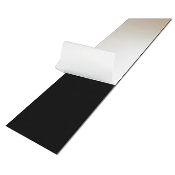 Rubber Strip, Neoprene, Rubber Width 4 in, Rubber Length 1 ft, Rubber Thickness 1/8 in, 30A, Adhesive Backing