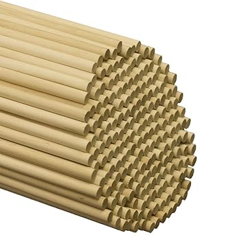 Perfect Stix Bamboo Wooden dowels. Pack of 50 Count