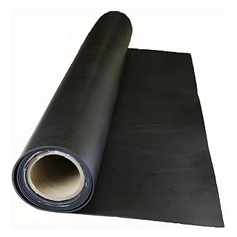 Rubber Sheet, Butyl, Rubber Width 8 in, Rubber Length 3 ft, Rubber Thickness 1/16 in, 60A, Plain Backing