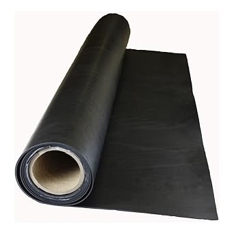 Rubber Sheet, Hypalon, Rubber Width 6 in, Rubber Length 2 ft, Rubber Thickness 1/16 in, 60A, Adhesive Backing