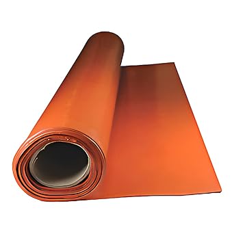 Rubber Sheet, Silicone, Rubber Width 12 in, Rubber Length 12 in, Rubber Thickness 3/16 in, 30A, Adhesive Backing