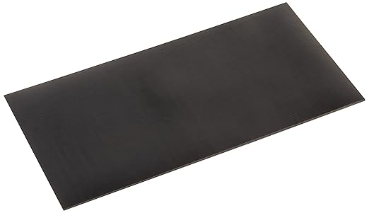 Rubber Sheet, Neoprene Economy Grade, Rubber Width 6 in, Rubber Length 12 in, Rubber Thickness 1/8 in, 40A, Adhesive Backing