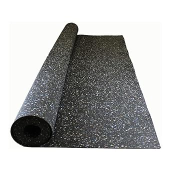 Rubber Roll, USA Made Recycled, Rubber Width 12 in, Rubber Length 4 ft, Rubber Thickness 1/8 in, 60A, Plain Backing