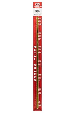 K&S Precision Metals 8167 Solid Brass Rod, 0.114