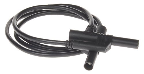 3B Scientific U13730 Safety Patch Cord 2.5mm/100cm Black,Grade: 1 to 1, 0.5