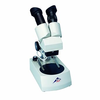 3B Scientific W30665-115 Binocular Stereo Microscope, 20x Magnification, Upper and Lower LED Illumination, Fixed Stage, 115V or Battery-Powered