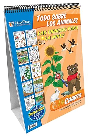 NewPath Learning All About Animals Curriculum Mastery Flip Chart Set (Spanish) - Ages 3-7