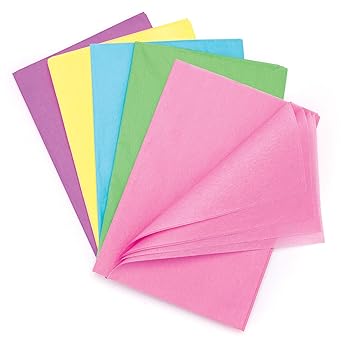 Baker Ross AW113 Pastel Tissue Paper Value - Pack - Pack of 25, Perfect for All Arts and Crafts Projects, Multicolor