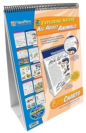 NewPath Learning 10 Piece All About Animals Curriculum Mastery Flip Chart Set, Grade 5-10