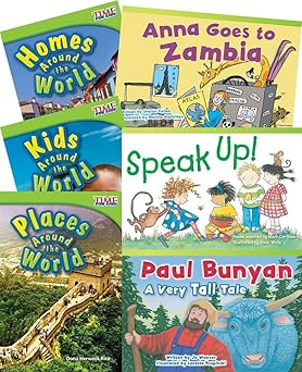 Teacher Created Materials - Classroom Library Collections: Around the World - 6 Book Set - Grade 1 - Guided Reading Level I