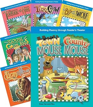 Teacher Created Materials - Reader's Theater: Children's Fables - 6 Book Set - Grades 2-3 - Guided Reading Level E - Q