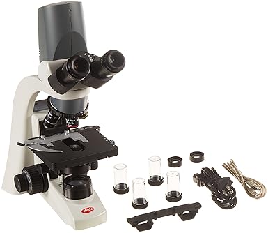 1100401200482 Series BA210 Basic Digital Siedentopf Binocular Compound Microscope, N-WF10x Eyepieces, Plan Objectives, 40x-1000x Magnification, Brightfield, Halogen Illumination, Abbe Condenser with Iris Diaphragm, Mechanical Stage, 110V, Includes 3.0MP C