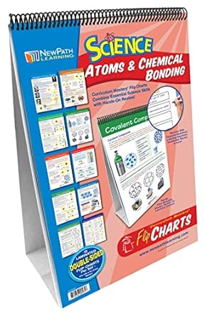 NewPath Learning Atoms & Chemical Bonding Laminated, Double-Sided “Write-On/Wipe-Off” Flip Chart - Set of 10, 12