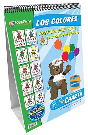 NewPath Spanish All About Colors Write-On/Wipe-Off Flip Chart Set, Grades PreK to 2