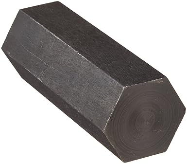 United Scientific WHX1000 Steel Non-Rolling Hexagonal Mass, Metric Size, Black Oxidized Finish, 1000g Weight