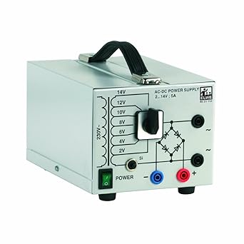 3B Scientific Transformer with Rectifier in Metal Housing, 2-14V Range, 5A Terminals, 115 V, 50/60 Hz