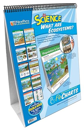 Ecosystems Flip Chart Set (Grades 3 - 5) -10 Laminated Write-On/Wipe-Off, Double-Sided Charts Mounted on Easel with Activity Guide