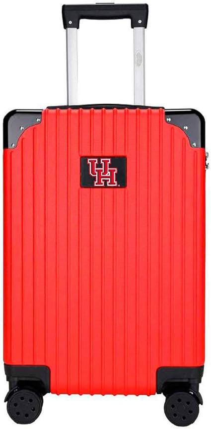 Denco University of Houston Cougars 21-inch Executive Two-Toned Hardside Carry-On Luggage Spinner with Telescopic Handle and TSA Combination Lock