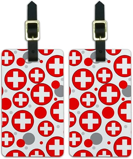 Graphics & More Country National Flag O-s - Switzerland National Country Flag Carry-On Luggage, White