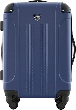 Travelers Club Chicago Hardside Expandable Spinner Luggage, Navy Blue, 20