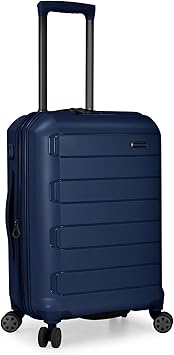 Traveler's Choice Pagosa Indestructible Hardshell Expandable Spinner Luggage, Navy, Carry-on