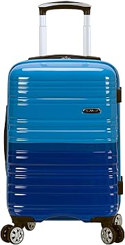 Rockland Melbourne Hardside Expandable Spinner Wheel Luggage, Two tone blue, Carry-On 20-Inch