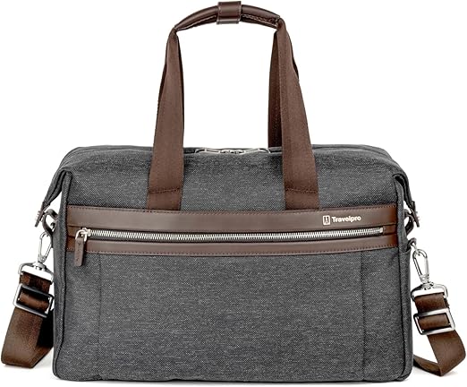 Travelpro Platinum Elite Carry on Soft Travel Underseat Tote Bag, Weekender, Overnight, Men and Women, Vintage Grey