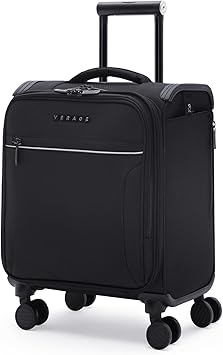 Verage Toledo Carry On Luggage 15-Inch Softside Suitcase with Spinner Wheel (15-Inch, Black)