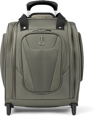 Travelpro Luggage Maxlite 5 Softside Lightweight Rolling Underseat Compact Carry on Upright 2 Wheel Bag, Men and Women, Slate Green, 15-Inch