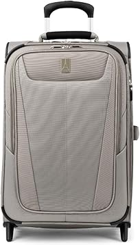 Travelpro Maxlite 5 Softside Expandable Upright 2 Wheel Carry on Luggage, Lightweight Suitcase, Men and Women, Champagne, Carry On 22-Inch