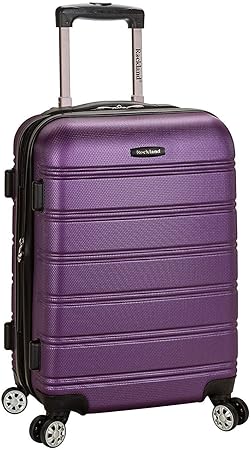 Rockland Melbourne Hardside Expandable Spinner Wheel Luggage, Purple, Carry-On 20 inches