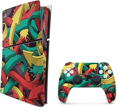 MightySkins Skin Compatible with PlayStation 5 Slim Digital Edition Bundle - Puppy Fall | Protective, Durable, and Unique Vinyl Decal wrap Cover | Easy to Apply | Made in The USA