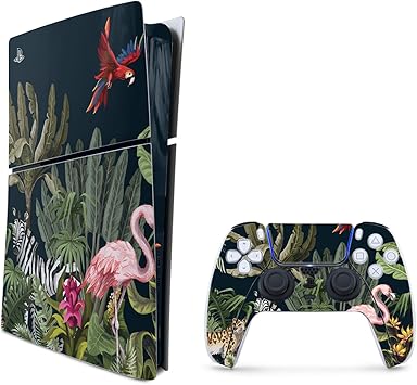 MightySkins Skin Compatible with PlayStation 5 Slim Digital Edition Bundle - Tropical Kingdom | Protective, Durable, and Unique Vinyl Decal wrap Cover | Easy to Apply | Made in The USA