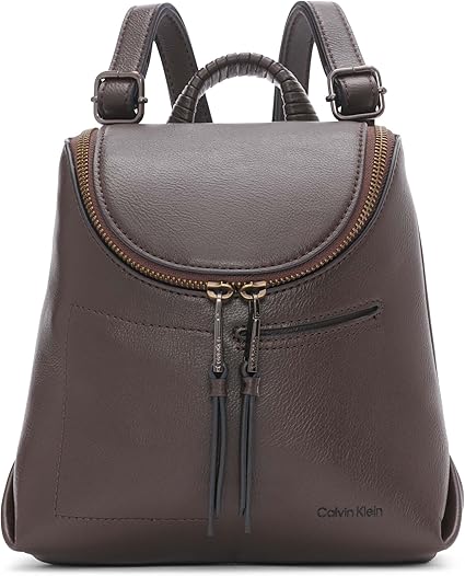 Calvin Klein Lake Organizational Mini Backpack, Java, One Size