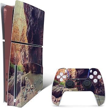 MightySkins Skin Compatible with PlayStation 5 Slim Disk Edition Bundle - The Narrows | Protective, Durable, and Unique Vinyl Decal wrap Cover | Easy to Apply | Made in The USA