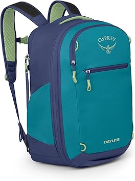 Osprey Daylite Expandable 26+6 Travel Pack, Blue Spikemoss/Alkaline