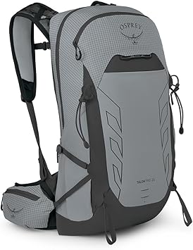 Osprey Talon Pro 20L Men's Hiking Backpack with Hipbelt, Silver Lining