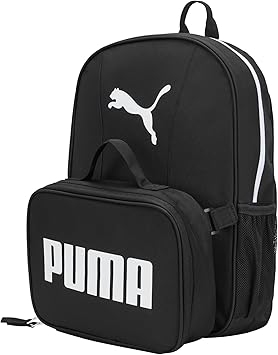 PUMA Evercat Backpack & Lunch Kit Combo, Black Traditional