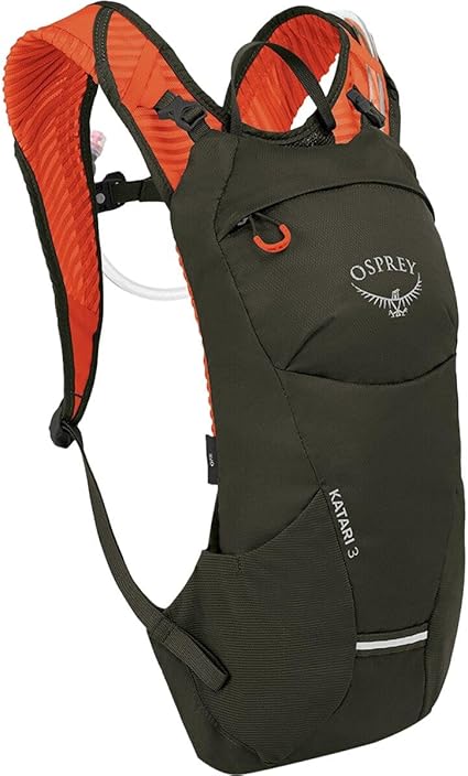 Osprey Katari 3L Men's Biking Backpack with Hydraulics Reservoir, Green Creek