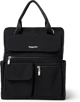 Baggallini womens Modern Everywhere Laptop Backpack, Black, One Size US